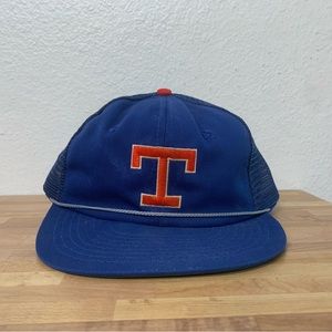 Vintage MLB Baseball Twins Enterprise Hats Texas Rangers Mesh Back Hat Snap Back
